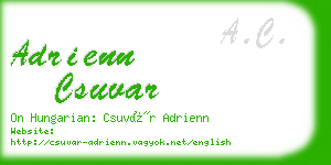 adrienn csuvar business card